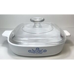 Corning Ware Blue Cornflower 1/2 Qt Casserole P 7 B Pyrex with Lid‎